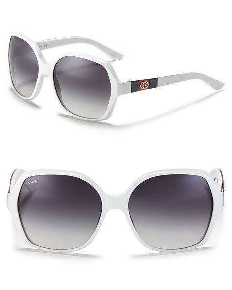 gucci white shades|gucci unisex sunglasses.